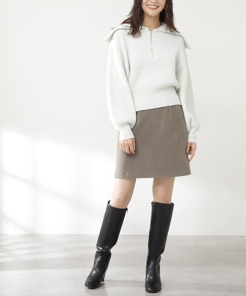 N.(N. Natural Beauty Basic)(エヌエヌナチュラルビューティーベーシック)の「【S Size Line】◆ウォームタッチミニスカート(スカート・レディース・グレー系その他/ブラウン系その他/ベージュ/カーキ/ブルー・SMALL/MEDIUM)」の4枚目の写真