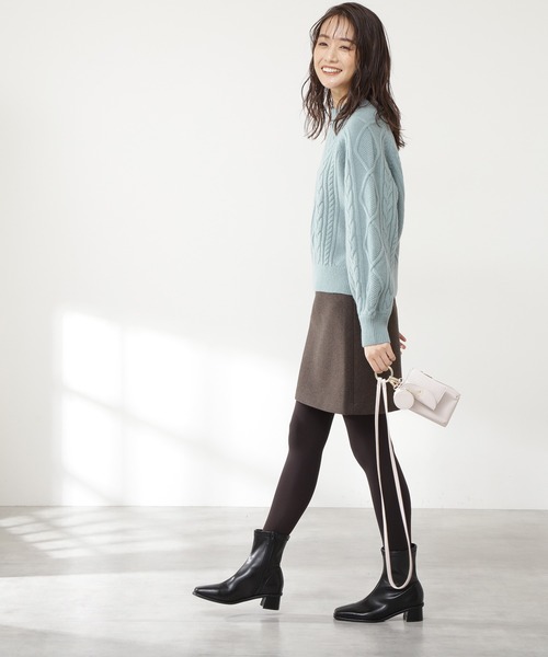 N.(N. Natural Beauty Basic)(エヌエヌナチュラルビューティーベーシック)の「【S Size Line】◆ウォームタッチミニスカート(スカート・レディース・グレー系その他/ブラウン系その他/ベージュ/カーキ/ブルー・SMALL/MEDIUM)」の12枚目の写真