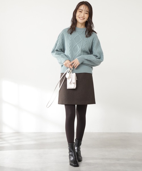 N.(N. Natural Beauty Basic)(エヌエヌナチュラルビューティーベーシック)の「【S Size Line】◆ウォームタッチミニスカート(スカート・レディース・グレー系その他/ブラウン系その他/ベージュ/カーキ/ブルー・SMALL/MEDIUM)」の8枚目の写真