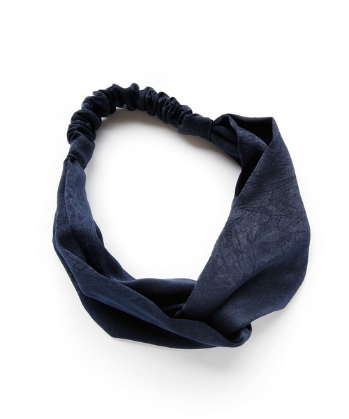 colleca la（コレカラ）の「ワッシャーヘアターバン（ヘアバンド・レディース・ブラック/ネイビー/ブラウン・ﾌﾘ-）」の10枚目の写真