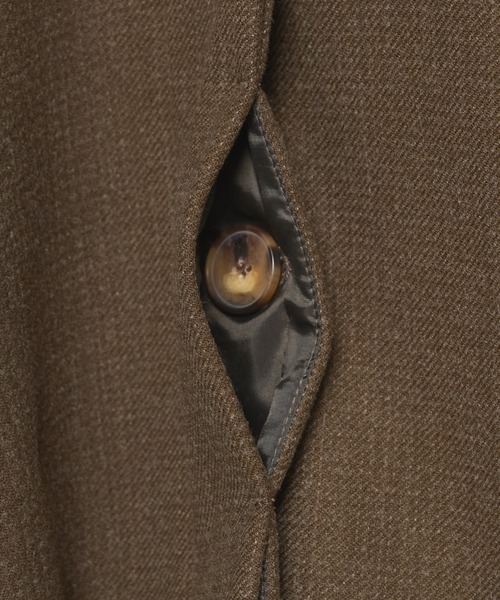 CIAOPANIC（チャオパニック）の「コーデュロイカラーAラインコート（ステンカラーコート・レディース・ダークブラウン/オリーブ・FREE）」の8枚目の写真