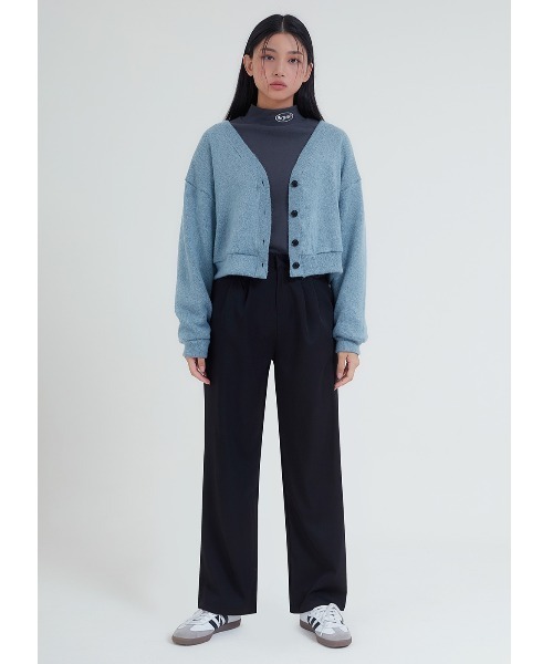 ACOVER(オコボ)の「A'GEM/9 × .kom『ACOVER/オコボ』CROPFIT V-NECK WOOL KNIT CARDIGAN/クロップド丈 Vネックボタンウールニットカーディガン(カーディガン/ボレロ・レディース・ベージュ/グレー/ブルー/アイボリー/ブラック・FREE)」の10枚目の写真