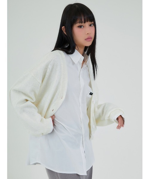 ORR] LACE PUFF カーディガン★新作・25SS★韓国　未使用 全4色 ニット カーディガン バイカラー レディース お洒落 韓国