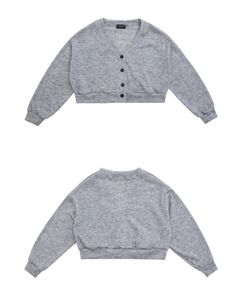 ACOVER(オコボ)の「A'GEM/9 × .kom『ACOVER/オコボ』CROPFIT V-NECK WOOL KNIT CARDIGAN/クロップド丈 Vネックボタンウールニットカーディガン(カーディガン/ボレロ・レディース・ベージュ/グレー/ブルー/アイボリー/ブラック・FREE)」の8枚目の写真