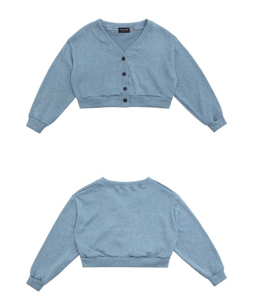 ACOVER(オコボ)の「A'GEM/9 × .kom『ACOVER/オコボ』CROPFIT V-NECK WOOL KNIT CARDIGAN/クロップド丈 Vネックボタンウールニットカーディガン(カーディガン/ボレロ・レディース・ベージュ/グレー/ブルー/アイボリー/ブラック・FREE)」の14枚目の写真
