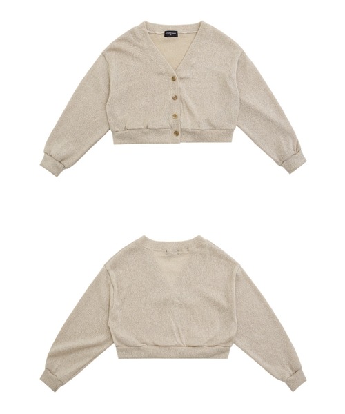 ACOVER(オコボ)の「A'GEM/9 × .kom『ACOVER/オコボ』CROPFIT V-NECK WOOL KNIT CARDIGAN/クロップド丈 Vネックボタンウールニットカーディガン(カーディガン/ボレロ・レディース・ベージュ/グレー/ブルー/アイボリー/ブラック・FREE)」の17枚目の写真
