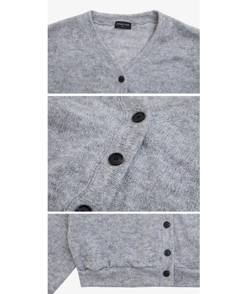 A'GEM/9 × .kom『ACOVER/オコボ』CROPFIT V-NECK WOOL KNIT
