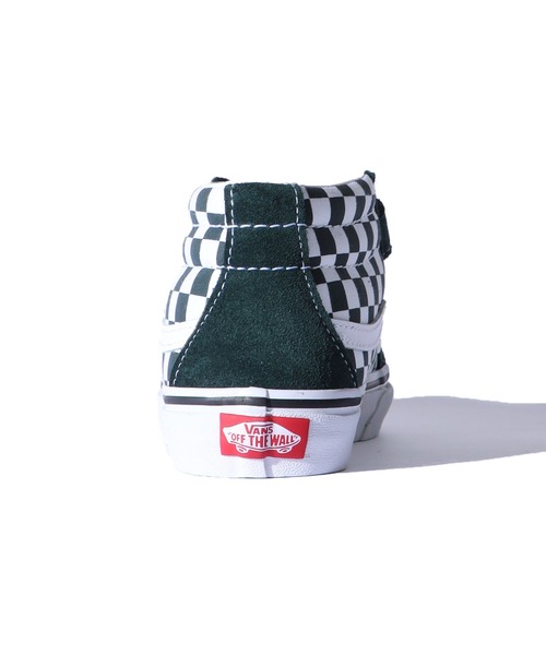 VANS（バンズ）の「VANS/バンズ Sk8-Mid Reissue チェッカー スニーカー（スニーカー・キッズ・グリーン・1/2/3）」の3枚目の写真