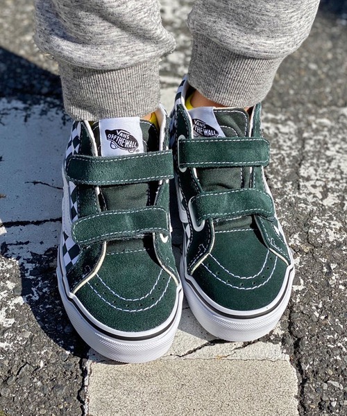 VANS（バンズ）の「VANS/バンズ Sk8-Mid Reissue チェッカー スニーカー（スニーカー・キッズ・グリーン・1/2/3）」の11枚目の写真