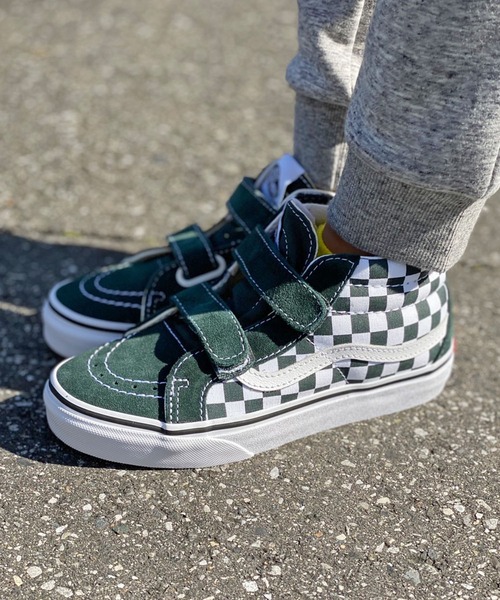 VANS（バンズ）の「VANS/バンズ Sk8-Mid Reissue チェッカー スニーカー（スニーカー・キッズ・グリーン・1/2/3）」の10枚目の写真
