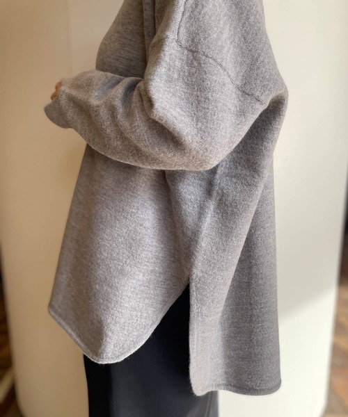 BEARDSLEY(ビアズリー)の「圧縮ニット(ニット/セーター・レディース・ブラック/グレー・FREE)」の4枚目の写真