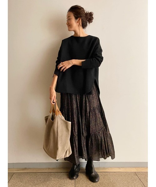 BEARDSLEY(ビアズリー)の「圧縮ニット(ニット/セーター・レディース・ブラック/グレー・FREE)」の5枚目の写真