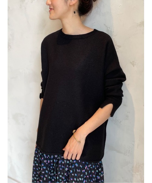 BEARDSLEY(ビアズリー)の「圧縮ニット(ニット/セーター・レディース・ブラック/グレー・FREE)」の6枚目の写真