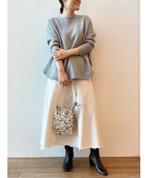 BEARDSLEY(ビアズリー)の「圧縮ニット(ニット/セーター・レディース・ブラック/グレー・FREE)」の14枚目の写真