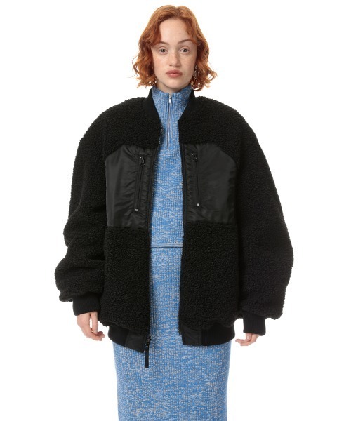 SLY（スライ）の「BOA REVERSIBLE BZ/ボアリバーシブルブルゾン（ブルゾン・レディース・ブラック/ベージュ・FREE）」の6枚目の写真