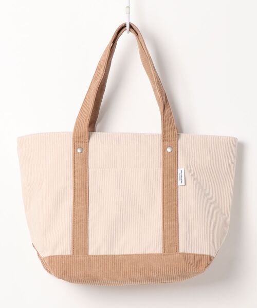 Samansa Mos2 blue（サマンサモスモスブルー）の「コーデュロイトートバッグ（トートバッグ・レディース・ベージュ/モカ/キナリ・ﾌﾘ-）」の2枚目の写真