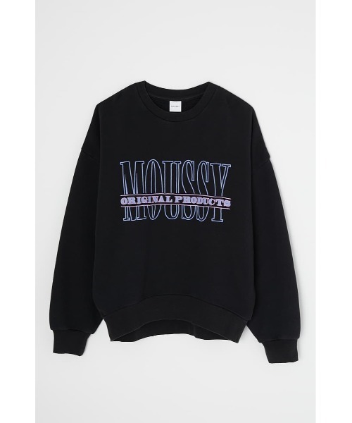 MOUSSY（マウジー）の「OUTLINED MOUSSY プルオーバー（スウェット・レディース・ホワイト/ブルー/バーガンディー/ライトブラック・FREE）」の9枚目の写真