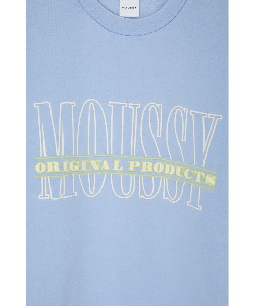 MOUSSY（マウジー）の「OUTLINED MOUSSY プルオーバー（スウェット・レディース・ホワイト/ブルー/バーガンディー/ライトブラック・FREE）」の14枚目の写真