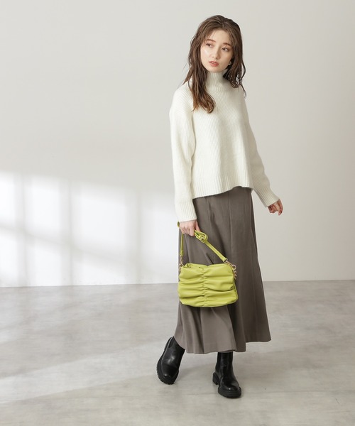 N.（N. Natural Beauty Basic）（エヌエヌナチュラルビューティーベーシック）の「チェーン付ミニショルダーバッグ（トートバッグ・レディース・ホワイト/イエロー・ﾌﾘ-）」の12枚目の写真