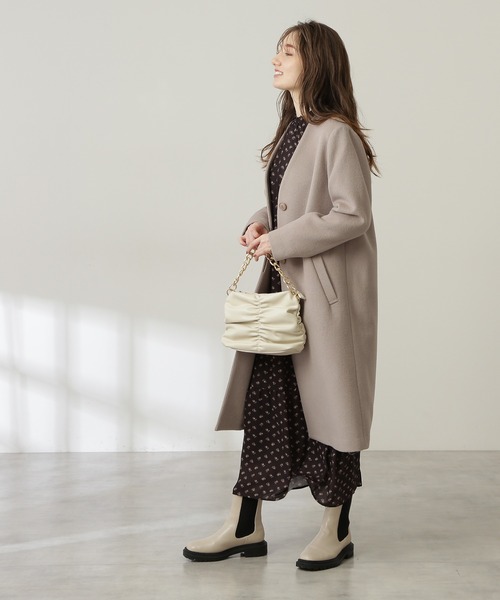 N.（N. Natural Beauty Basic）（エヌエヌナチュラルビューティーベーシック）の「チェーン付ミニショルダーバッグ（トートバッグ・レディース・ホワイト/イエロー・ﾌﾘ-）」の10枚目の写真