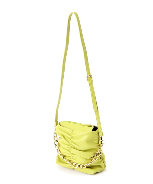 N.（N. Natural Beauty Basic）（エヌエヌナチュラルビューティーベーシック）の「チェーン付ミニショルダーバッグ（トートバッグ・レディース・ホワイト/イエロー・ﾌﾘ-）」の20枚目の写真