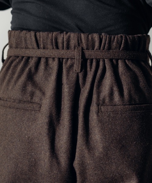 epnok（エプノック）の「ハイウエストタックワイドパンツ【SET-UP】（スラックス・メンズ・ブラック/ベージュ/ダークブラウン・SMALL/MEDIUM/LARGE）」の16枚目の写真