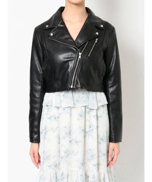 MERCURYDUO(マーキュリーデュオ)の「コンパクトフェイクレザーライダースジャケット(ライダースジャケット・レディース・ブラック・FREE)」の9枚目の写真