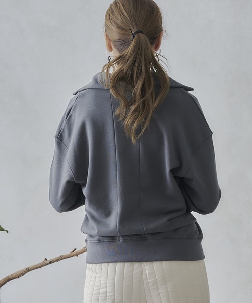 mona Belinda（モナベリンダ）の「襟付きブザムスエット（Tシャツ/カットソー・レディース・チャコールグレー/ブラウン/アイボリー・FREE）」の19枚目の写真