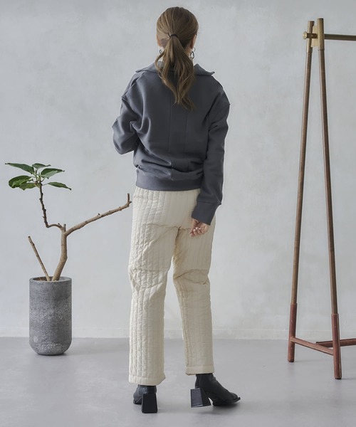 mona Belinda（モナベリンダ）の「襟付きブザムスエット（Tシャツ/カットソー・レディース・チャコールグレー/ブラウン/アイボリー・FREE）」の22枚目の写真