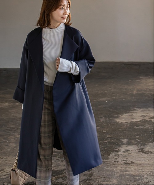 Noble（ノーブル）｜ノーカラーコート（ブルー系）一覧 - WEAR