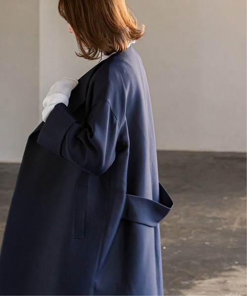 Noble（ノーブル）の「トリプルクロスガウンコート◇（ノーカラー