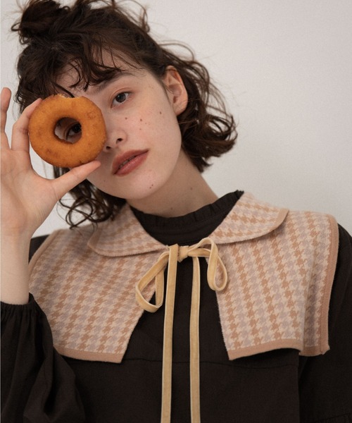 ENFOLD チェック柄　付け襟　アシメ　変形 ENFOLD チェック柄 付け襟 アシメ 変形 これぞ個性派 変形シャツ