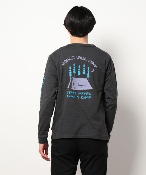 KRIFF MAYER（クリフメイヤー）の「抗菌ロゴロンTEE(テント)（Tシャツ/カットソー・メンズ・チャコール/ブルーグリーン/オフホワイト/ベージュ・LARGE/X-LARGE/SMALL/MEDIUM）」の6枚目の写真