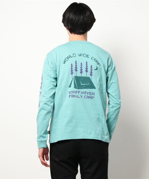 KRIFF MAYER（クリフメイヤー）の「抗菌ロゴロンTEE(テント)（Tシャツ/カットソー・メンズ・チャコール/ブルーグリーン/オフホワイト/ベージュ・LARGE/X-LARGE/SMALL/MEDIUM）」の7枚目の写真