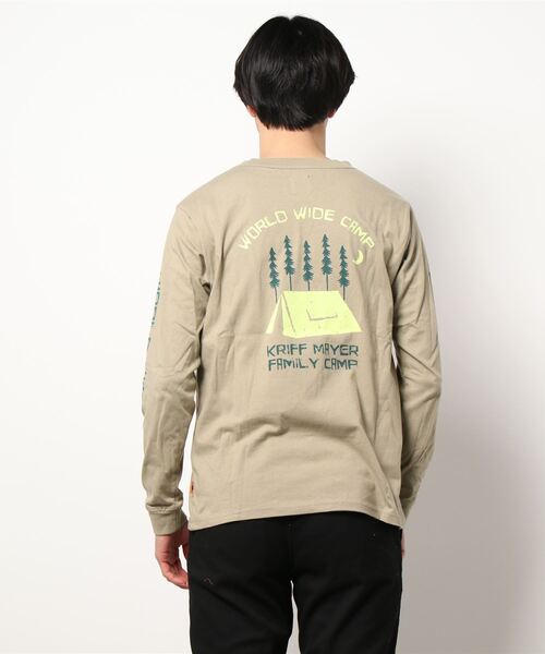 KRIFF MAYER（クリフメイヤー）の「抗菌ロゴロンTEE(テント)（Tシャツ/カットソー・メンズ・チャコール/ブルーグリーン/オフホワイト/ベージュ・LARGE/X-LARGE/SMALL/MEDIUM）」の4枚目の写真