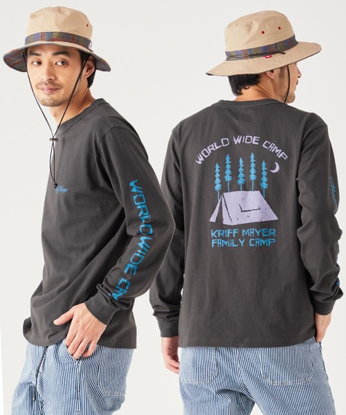 KRIFF MAYER（クリフメイヤー）の「抗菌ロゴロンTEE(テント)（Tシャツ/カットソー・メンズ・チャコール/ブルーグリーン/オフホワイト/ベージュ・LARGE/X-LARGE/SMALL/MEDIUM）」の3枚目の写真