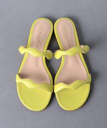 <Gianvito Rossi(ジャンヴィト ロッシ)>WAVE 2ストラップ フラット サンダル ■■■
