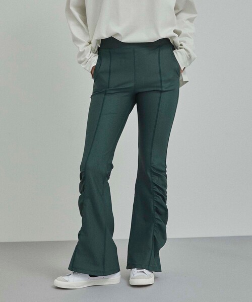 A + TOKYO（エープラストウキョウ）の「シャーリングストレッチパギンス（その他パンツ・レディース・グリーン/ブラック・2/1）」の10枚目の写真