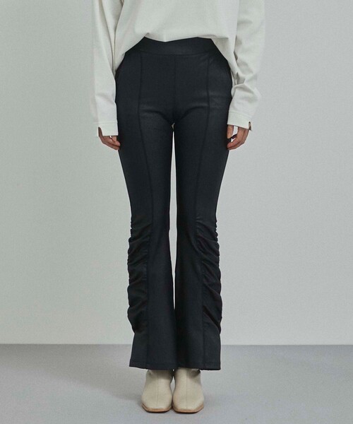 A + TOKYO（エープラストウキョウ）の「シャーリングストレッチパギンス（その他パンツ・レディース・グリーン/ブラック・2/1）」の14枚目の写真