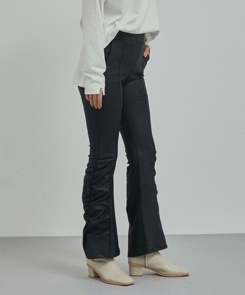 A + TOKYO（エープラストウキョウ）の「シャーリングストレッチパギンス（その他パンツ・レディース・グリーン/ブラック・2/1）」の19枚目の写真