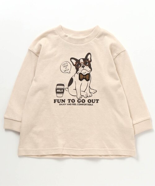 BREEZE（ブリーズ）の「/4色4柄モチーフTシャツ（Tシャツ/カットソー・キッズ・チャコール/ベージュ/アイボリー/イエロー・120/110/90/130/140/80/100）」の2枚目の写真