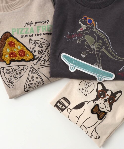 BREEZE（ブリーズ）の「/4色4柄モチーフTシャツ（Tシャツ/カットソー・キッズ・チャコール/ベージュ/アイボリー/イエロー・120/110/90/130/140/80/100）」の17枚目の写真