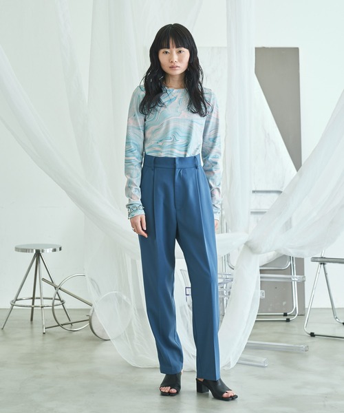 VACANCY（ヴァカンシー）の「マーブル柄リブカットソー（Tシャツ/カットソー・レディース・ブルー/グリーン・FREE）」の15枚目の写真