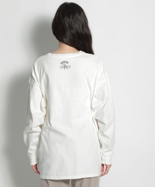 niko and...（ニコアンド）の「GOOD MORNINGロゴロンT（Tシャツ/カットソー・レディース・チャコール/ブルー/ホワイト/クリーム・LARGE/MEDIUM）」の10枚目の写真