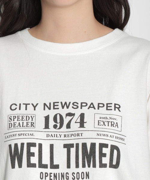 niko and...（ニコアンド）の「GOOD MORNINGロゴロンT（Tシャツ/カットソー・レディース・チャコール/ブルー/ホワイト/クリーム・LARGE/MEDIUM）」の11枚目の写真