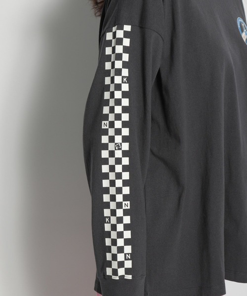 niko and...（ニコアンド）の「GOOD MORNINGロゴロンT（Tシャツ/カットソー・レディース・チャコール/ブルー/ホワイト/クリーム・LARGE/MEDIUM）」の18枚目の写真