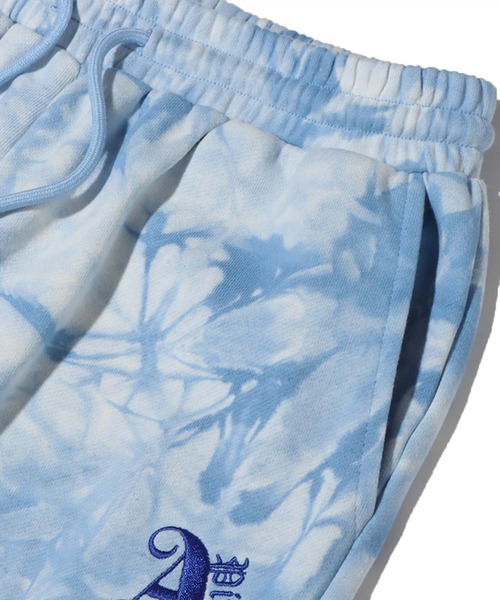 atmos pink（アトモスピンク）の「atmos pink ロゴ刺繍タイダイスウェットパンツ（スウェットパンツ・レディース・ブラウン/グレー/ブルー・FREE）」の5枚目の写真