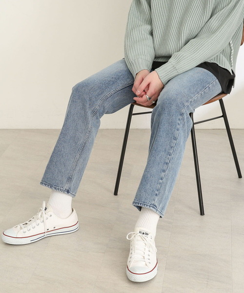 SENSE OF PLACE by URBAN RESEARCH(センスオブプレイスバイアーバンリサーチ)の「ヴィンテージデニムストレートパンツ(デニムパンツ・メンズ・ライトインディゴブルー/インディゴブルー・LARGE/MEDIUM)」の6枚目の写真