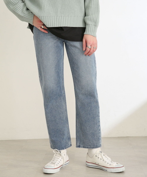 SENSE OF PLACE by URBAN RESEARCH(センスオブプレイスバイアーバンリサーチ)の「ヴィンテージデニムストレートパンツ(デニムパンツ・メンズ・ライトインディゴブルー/インディゴブルー・LARGE/MEDIUM)」の7枚目の写真