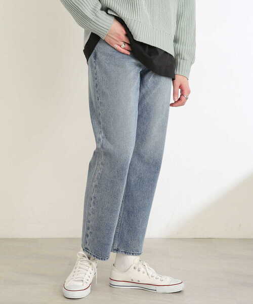 SENSE OF PLACE by URBAN RESEARCH(センスオブプレイスバイアーバンリサーチ)の「ヴィンテージデニムストレートパンツ(デニムパンツ・メンズ・ライトインディゴブルー/インディゴブルー・LARGE/MEDIUM)」の8枚目の写真